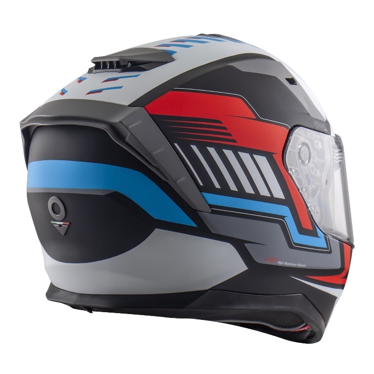 Casco NOS NS-10 Sonic Blue Red Matt
