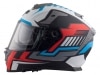 Casco NOS NS-10 Sonic Blue Red Matt