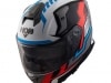 Casco NOS NS-10 Sonic Blue Red Matt