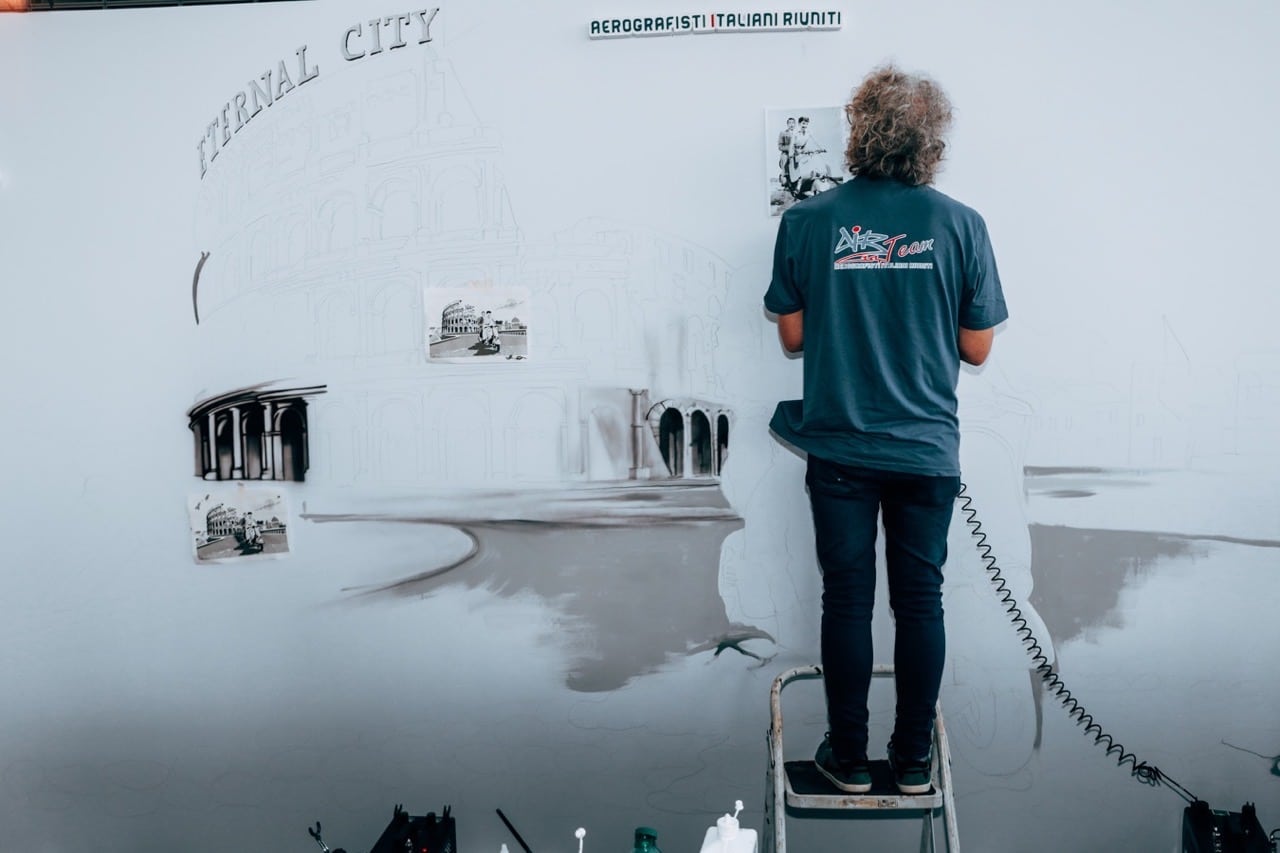 Eternal City - Murales Vespa Roma