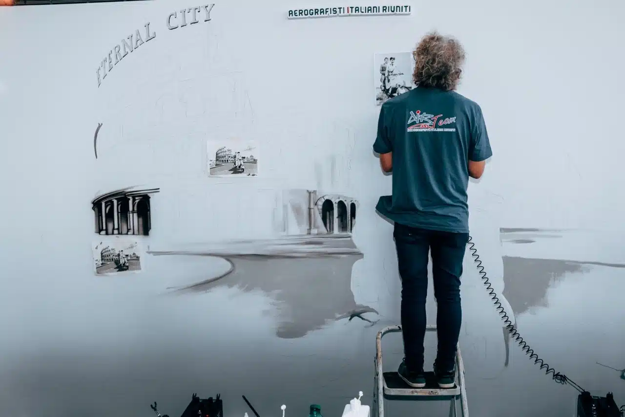 Eternal City - Murales Vespa Roma