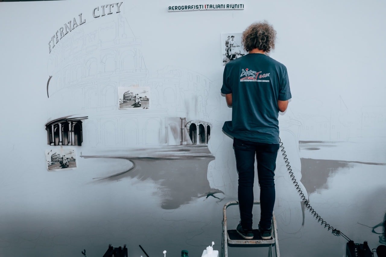 Eternal City - Murales Vespa Roma