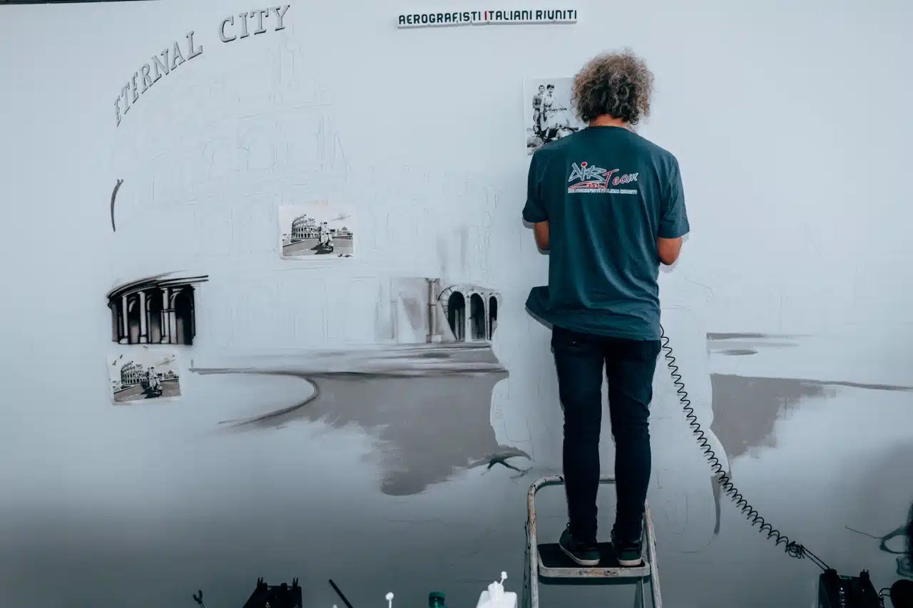 Eternal City - Murales Vespa Roma