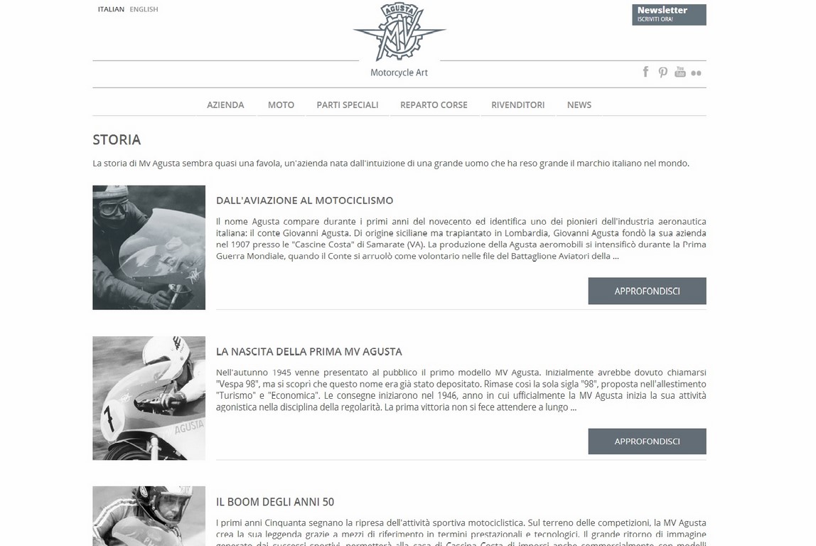 Nuovo sito MV Agusta