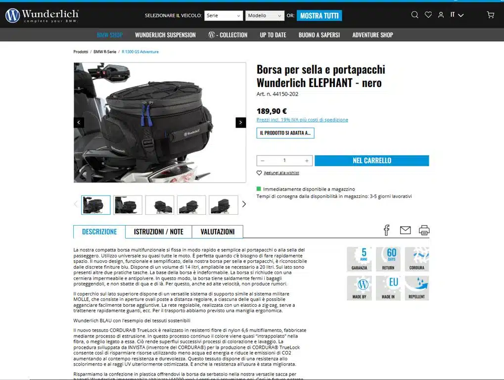 Wunderlich accessori moto - Dicembre 2024