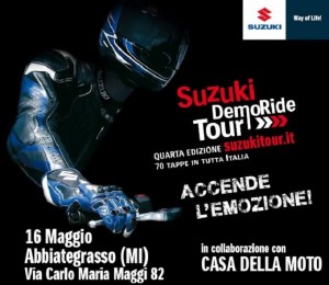 Suzuki DemoRide Tour 2015, è l’ora di Abbiategrasso, Terni e Roma