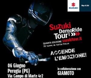 Suzuki DemoRide Tour 2015, si fa tappa a Cagliari, Perugia e Macerata