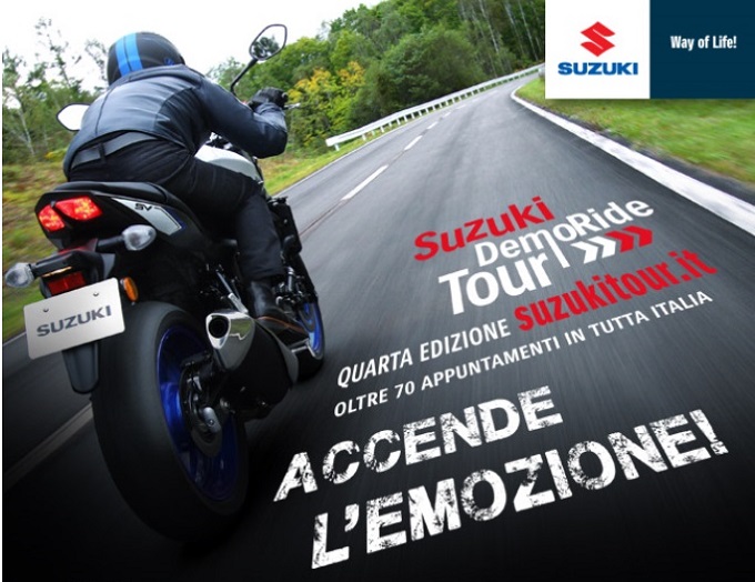 Suzuki Demo Ride Tour 2016: nuovi appuntamenti a Reggio Emilia, Genova e Alessandria