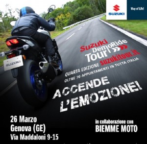 Suzuki Demo Ride Tour 2016: tutti in sella in Veneto e Liguria
