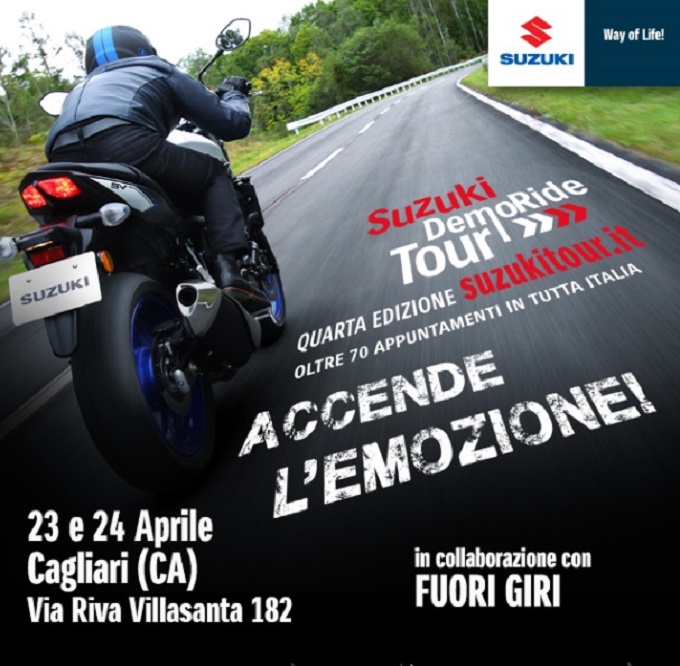 Suzuki Demo Ride Tour 2016: appuntamento a Cagliari e Vicenza
