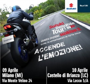 Suzuki Demo Ride Tour 2016: prossimi appuntamenti in Lombardia, in Toscana e nelle Marche