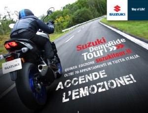 Suzuki DemoRide Tour 2016 a Bergamo, Biella, Piacenza, Vercelli e Livorno