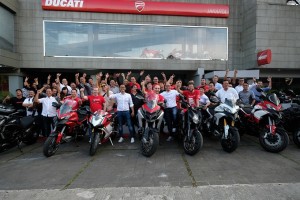 Claudio Domenicali in visita allo showroom Ducati di Jakarta