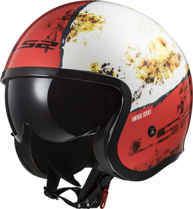 SPITFIRE: The open face helmet from the LS2 collection with new “VintageRUST” graphics