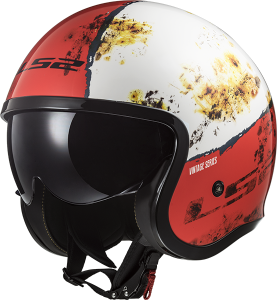 SPITFIRE: The open face helmet from the LS2 collection with new “VintageRUST” graphics