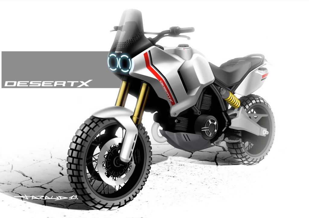 Scrambler Ducati: nuovo cenno sulla concept DesertX attesa ad EICMA 2019 [SKETCH]