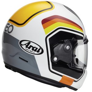 Arai Concept-X Number White: a style that recalls the 80s