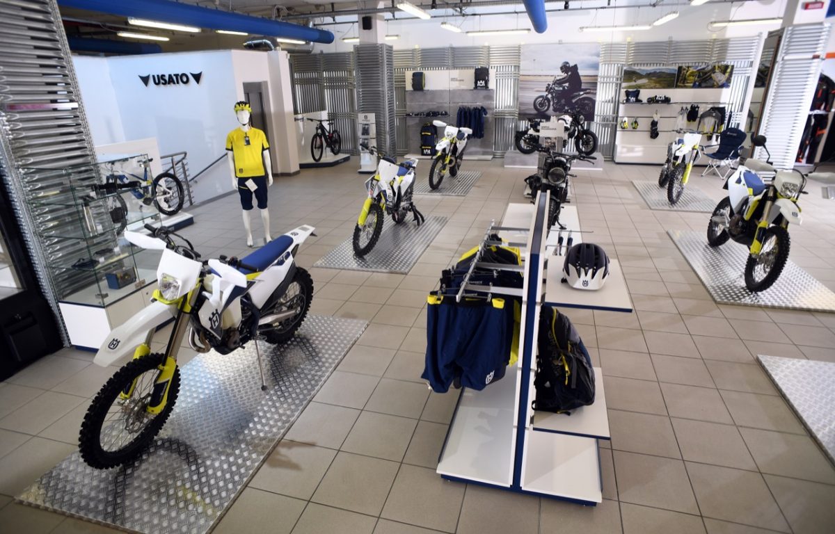 Husqvarna Motorcycles new headquarters, extended showroom, Bi&Ti dealership in Rome, information