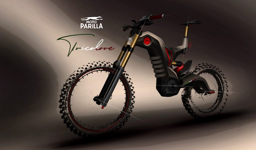 Moto Parilla Tricolore - sketch 