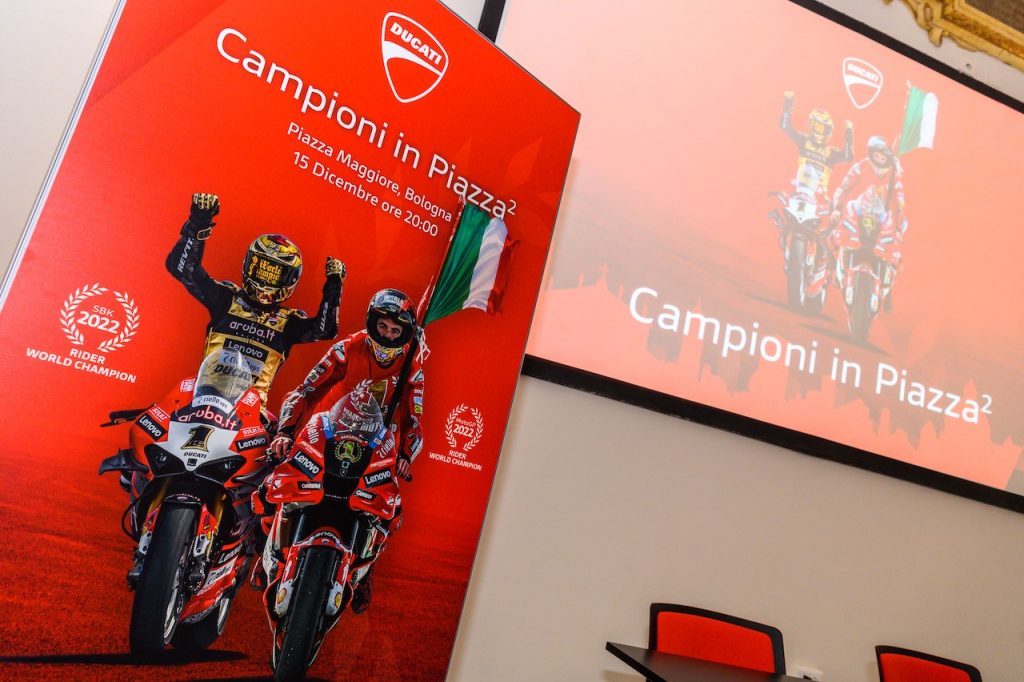 Ducati, Campioni in Piazza²: un evento per celebrare i Titoli Mondiali a Bologna