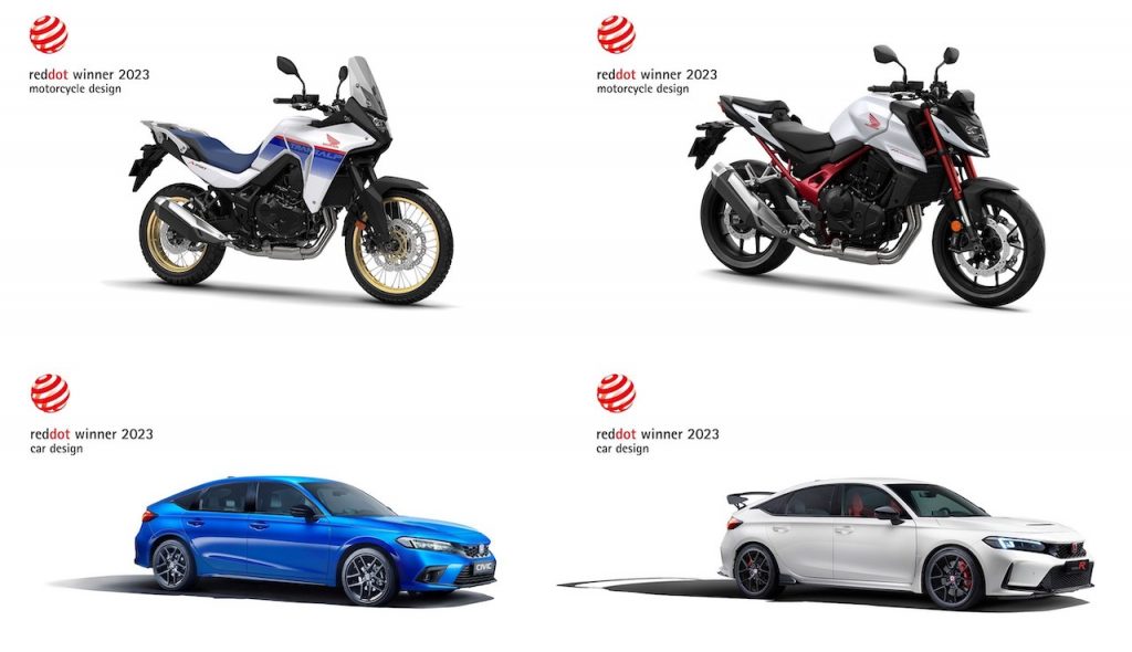 Honda: quattro nuovi riconoscimenti Red Dot Product Design Awards per modelli di auto e moto