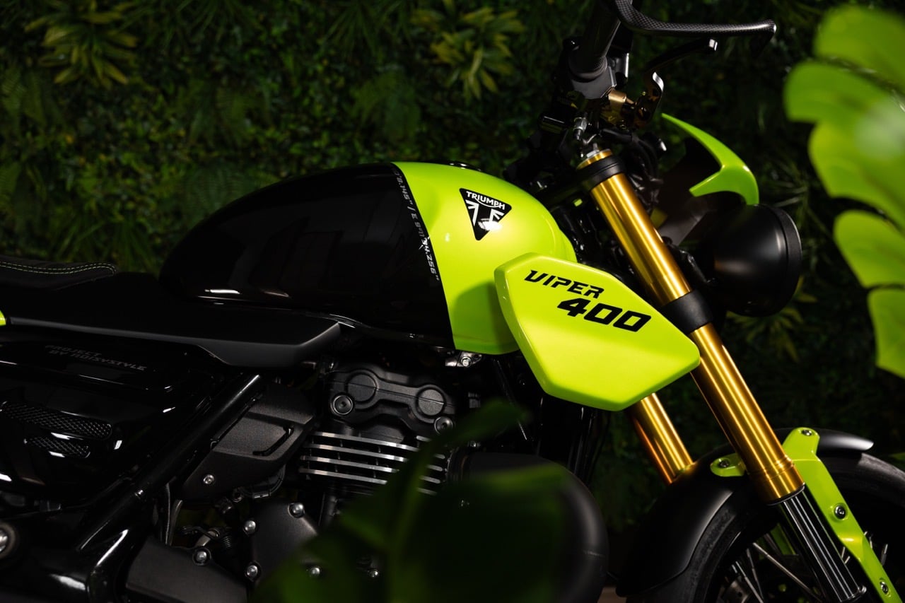 Triumph Viper 400: la one/off va all’asta per beneficenza