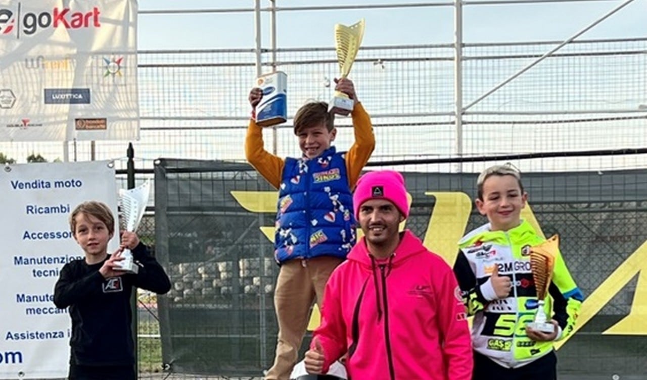 Jacopo Brunori trionfa nel Trofeo Inverno Minimoto ad Aprilia