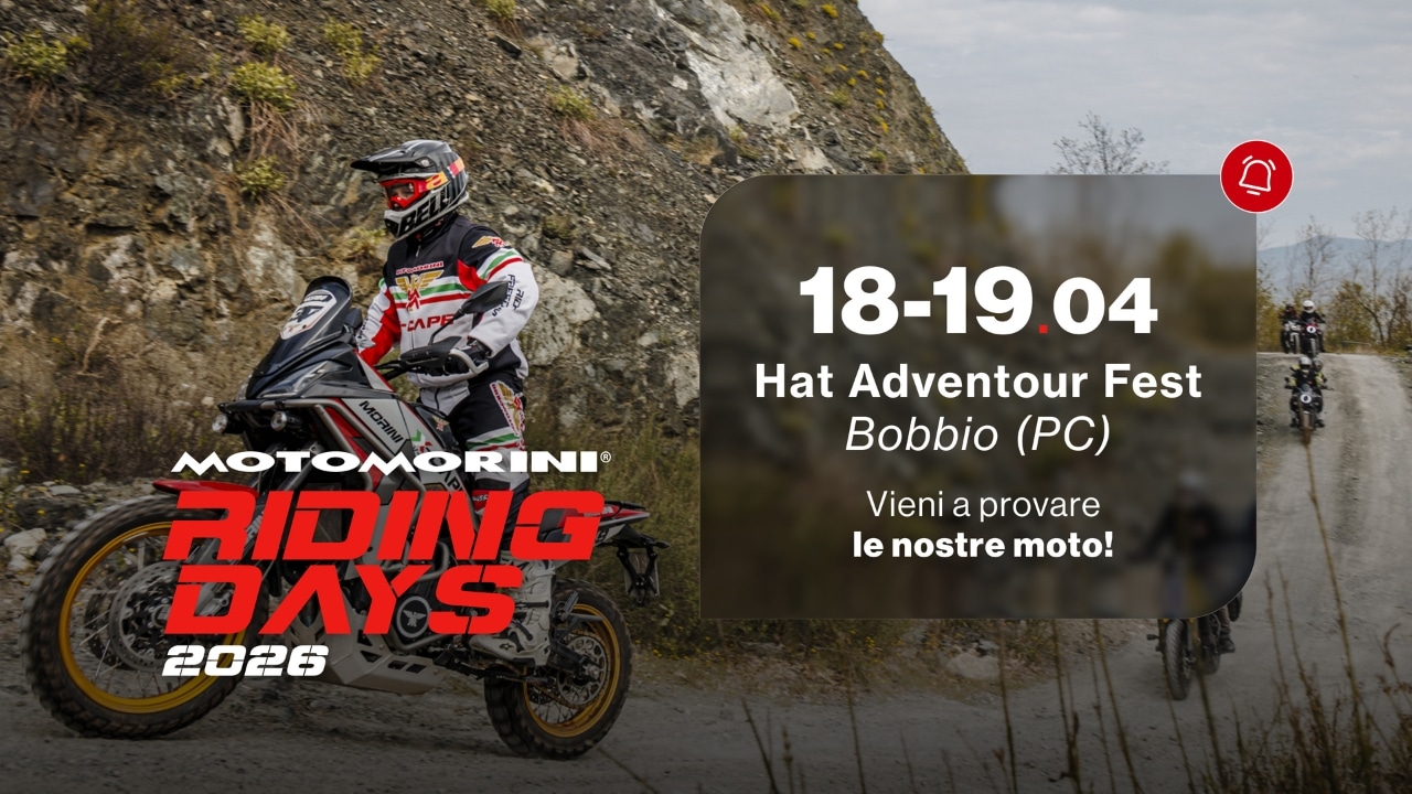 Moto Morini: i Riding Days 2026 fanno tappa a Bobbio nel weekend