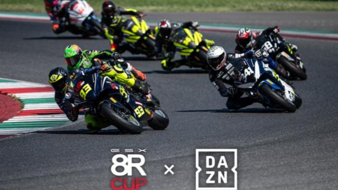 Suzuki GSX-8R Cup 2026 su DAZN: il monomarca visibile sulla piattaforma d’intrattenimento sportivo