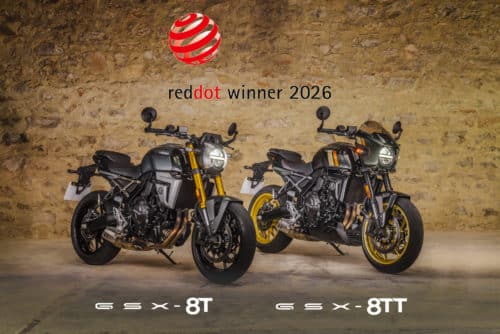 Suzuki GSX-8T e GSX-8TT, design da applausi: conquistato il Red Dot Award 2026