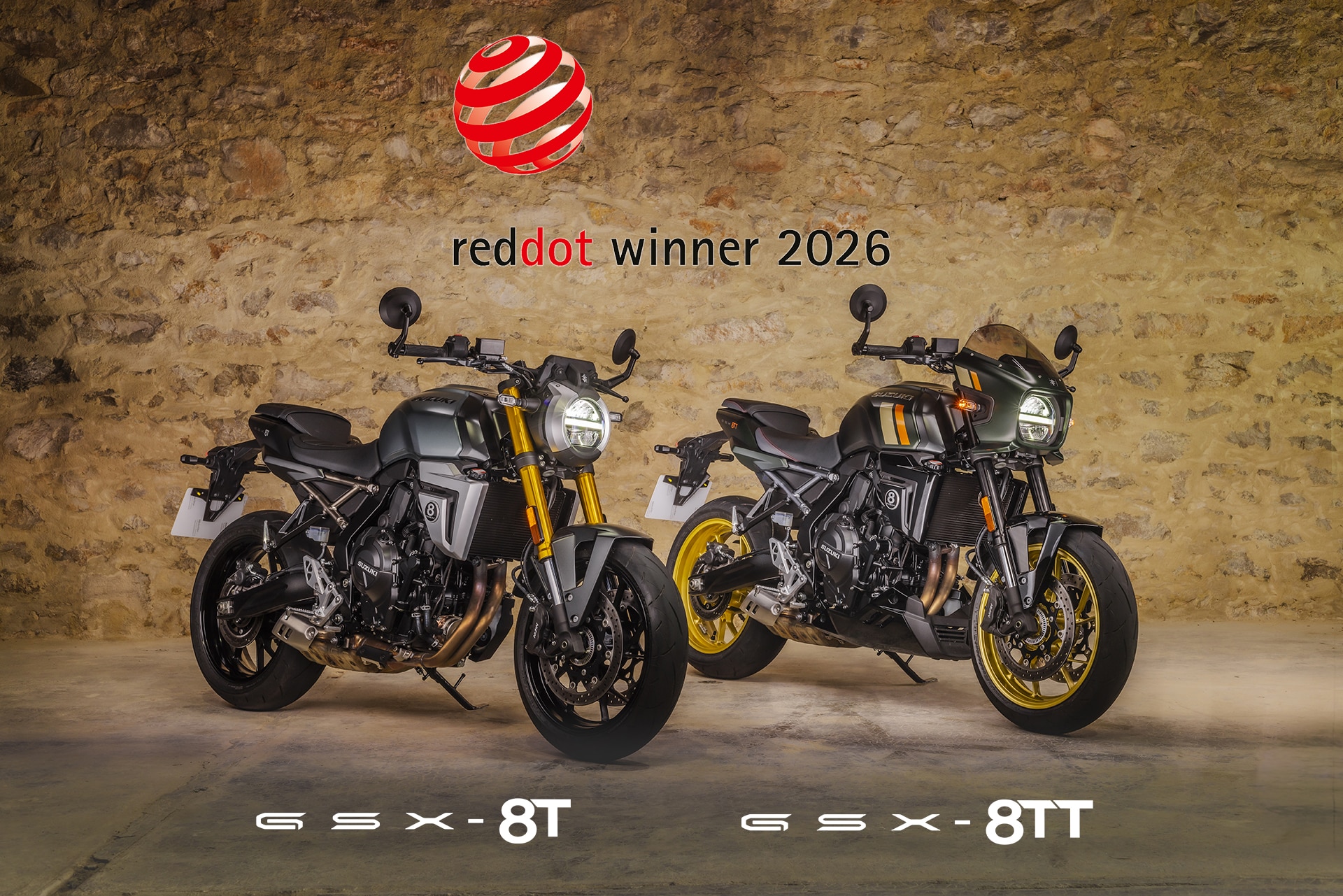 Suzuki GSX-8T e GSX-8TT, design da applausi: conquistato il Red Dot Award 2026